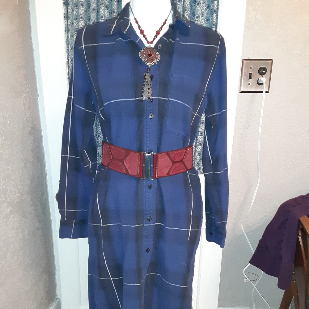 GAP flannel shirt dress